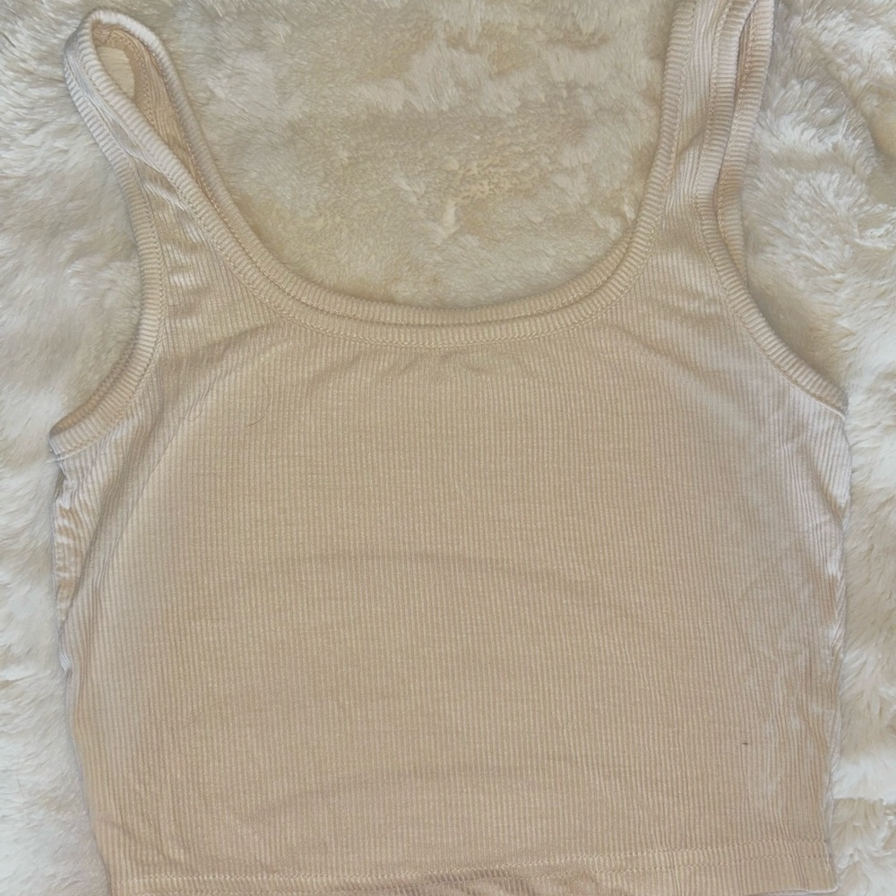 Women's Ribbed Tank Top - Cream